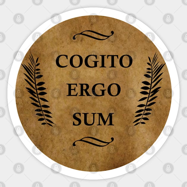 cogito ergo sum Sticker by omitay